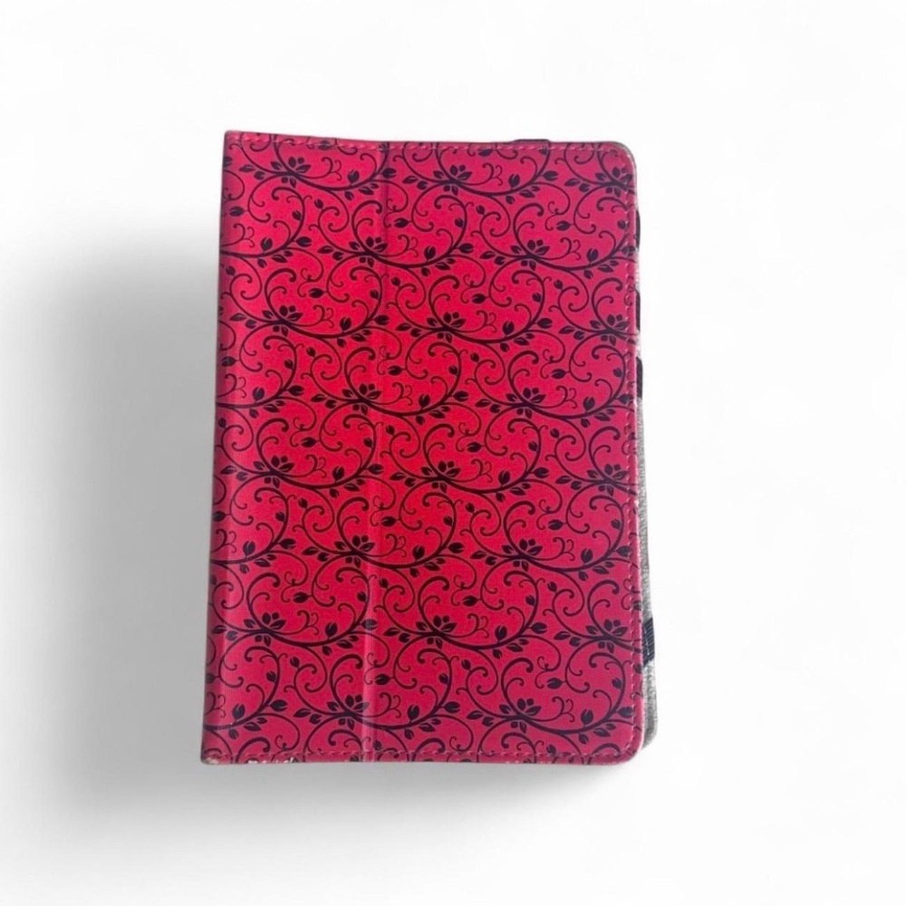 🖤 Universal Red & Black Floral Tablet Folio Case 7-8” 🌹